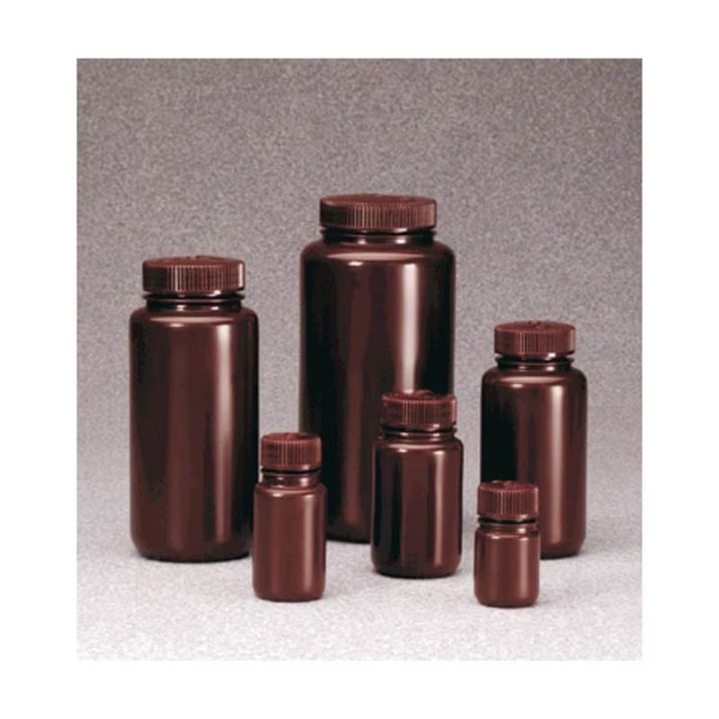 琥珀色广口瓶,1000ml,高密度聚乙烯,聚丙烯螺旋盖